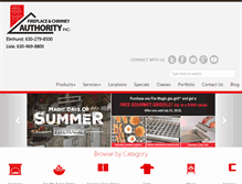 Tablet Screenshot of fireplaceandchimneyauthority.com